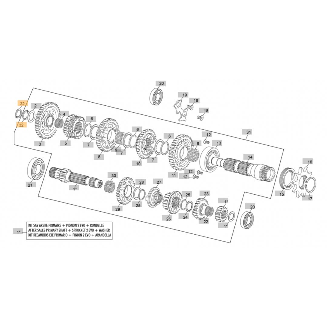 Sherco Kickstart Gear/Gearbox Circlip (2023-2025)