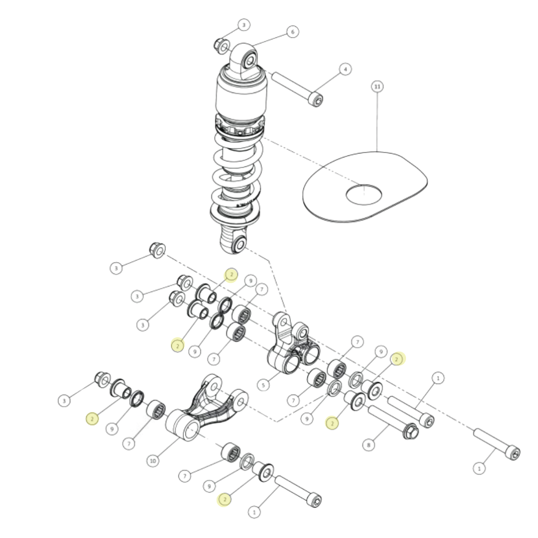 TRS Linkage Top Hat Bush