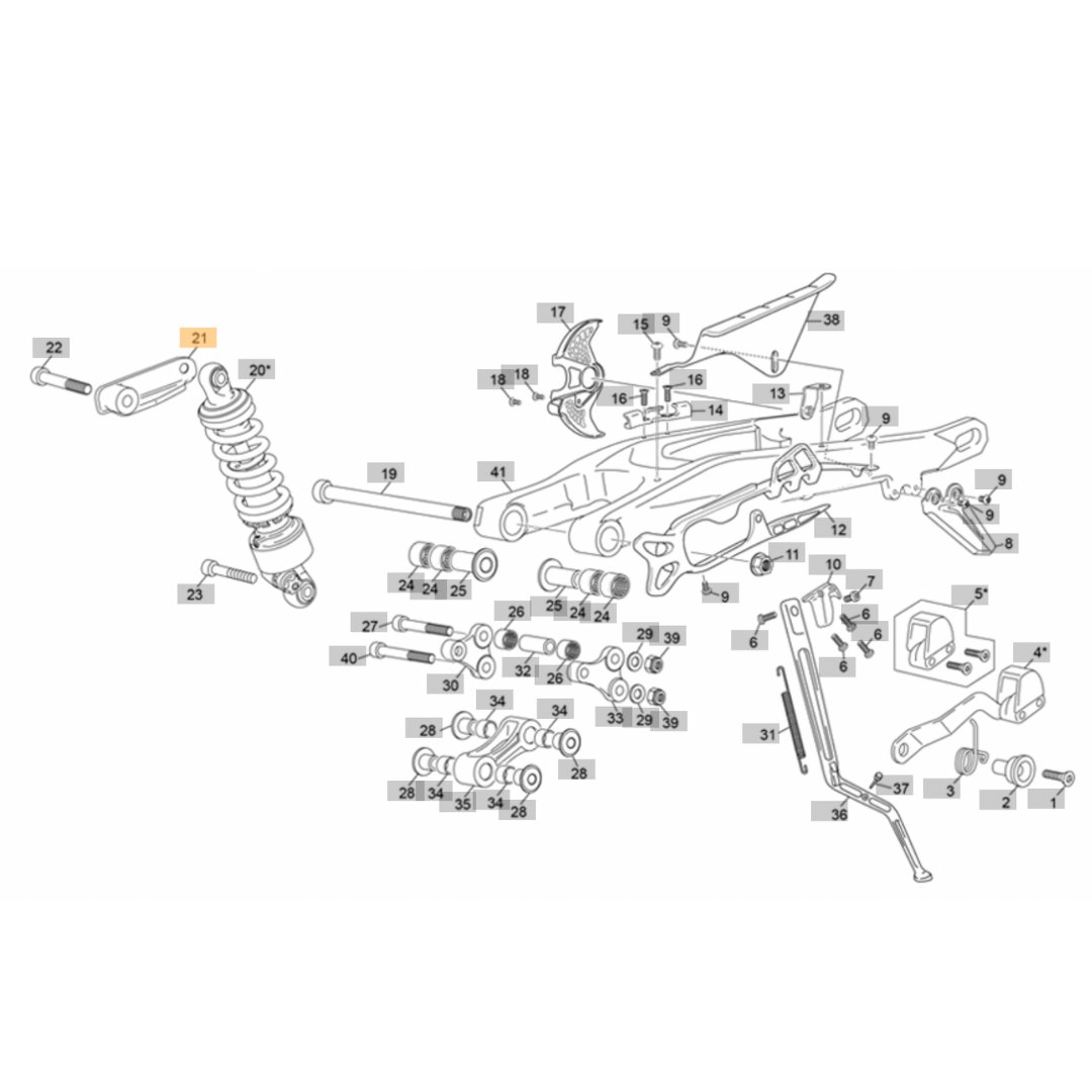 Sherco Silencer/Rear Shock Mount Bracket (2023-2025)