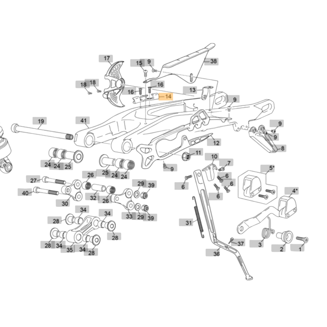 Sherco Rear Brake Hose Guide (2023-2025)