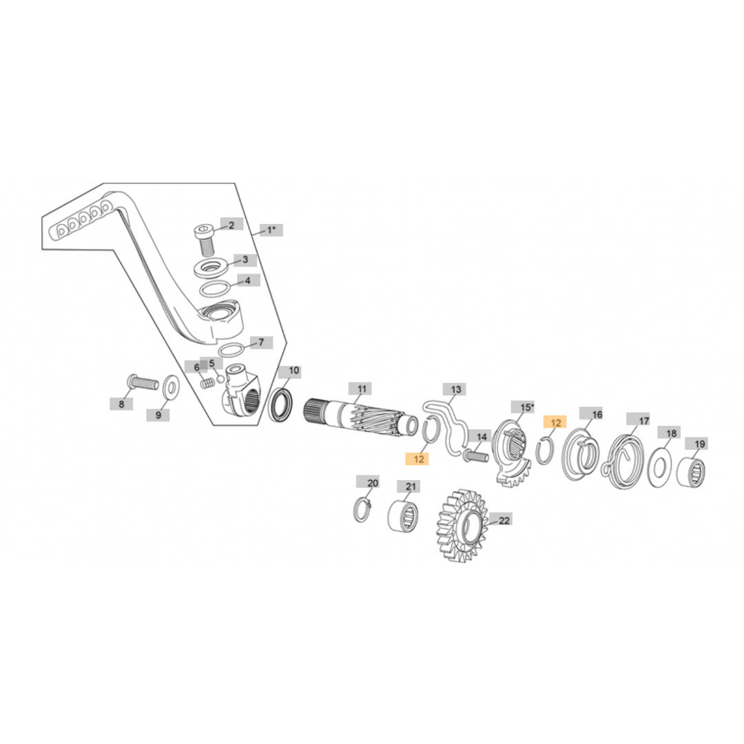 Sherco Kickstart/Gearbox Retaining Ring (2023-2025)