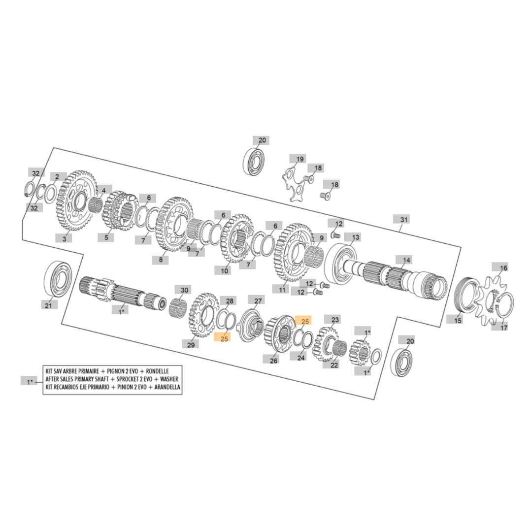 Sherco Kickstart/Gearbox Retaining Ring (2023-2025)