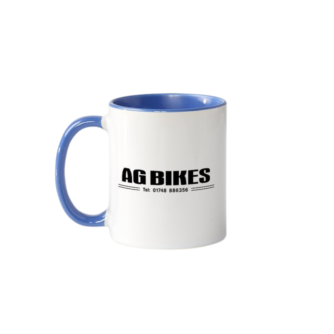 AG Bikes Blue & White Mug