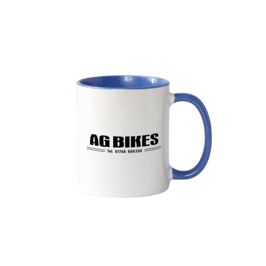 AG Bikes Blue & White Mug