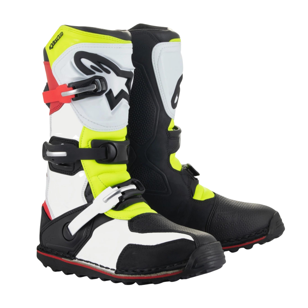 Alpinestars Tech T Trials Boots White/Red/Yellow