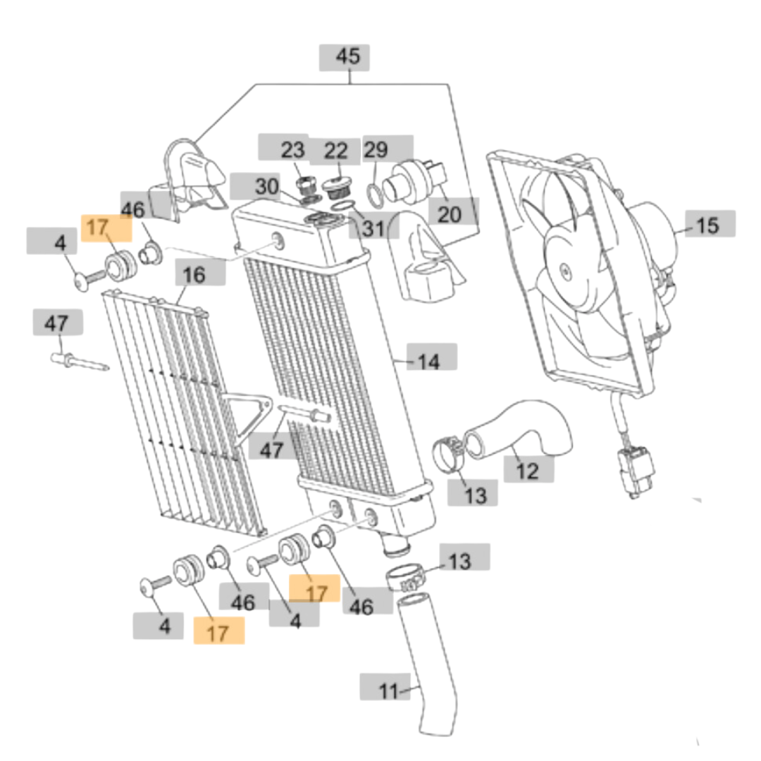 Sherco Radiator Silent Block (1999-2015)