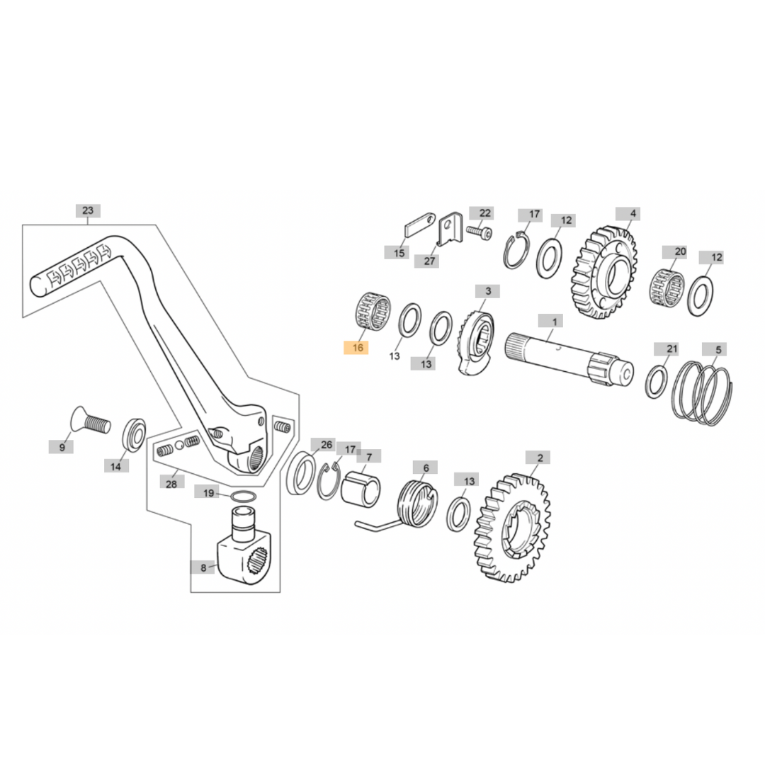 Sherco Kickstart Pinion Needle Bearing (1999-2022)